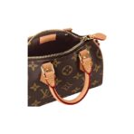 LOUIS VUITTON Speedy Nano Classic Old Flower Detachable Adjustable Shoulder Strap Canvas Coated Cowhide Trim Pillow Bag Single Shoulder Crossbody Handbag Mini Women's Brown - Image 8