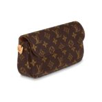 LOUIS VUITTON IVY Classic Old Flower Print Chain Coated Canvas Baguette Bag Armpit Bag Handbag Shoulder Bag Women's Brown - Image 2