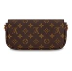 LOUIS VUITTON IVY Classic Old Flower Print Chain Coated Canvas Baguette Bag Armpit Bag Handbag Shoulder Bag Women's Brown - Image 3