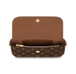 LOUIS VUITTON IVY Classic Old Flower Print Chain Coated Canvas Baguette Bag Armpit Bag Handbag Shoulder Bag Women's Brown - Image 4