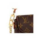 LOUIS VUITTON IVY Classic Old Flower Print Chain Coated Canvas Baguette Bag Armpit Bag Handbag Shoulder Bag Women's Brown - Image 6