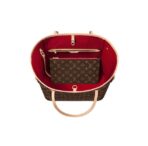 LOUIS VUITTON NEVERFULL MM Old Flower Color Matching Coated Canvas Cowhide Trim Tote Bag Shopping Bag One-shoulder Handbag Medium Size Women's Brown - Image 8
