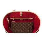 LOUIS VUITTON NEVERFULL MM Old Flower Color Matching Coated Canvas Cowhide Trim Tote Bag Shopping Bag One-shoulder Handbag Medium Size Women's Brown - Image 10