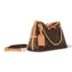 LOUIS VUITTON Carryall BB Old Flower Pattern Adjustable Shoulder Strap Monogram Coated Canvas Shoulder Bag Women's Brown - Image 3