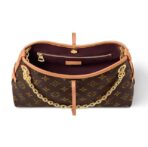 LOUIS VUITTON Carryall BB Old Flower Pattern Adjustable Shoulder Strap Monogram Coated Canvas Shoulder Bag Women's Brown - Image 5