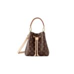 LOUIS VUITTON NÉONOÉ BB Detachable Adjustable Shoulder Strap Old Flower Full Print Coated Canvas Bull Leather Bucket Bag Crossbody Handbag Mini Women's Brown