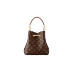 LOUIS VUITTON NÉONOÉ BB Detachable Adjustable Shoulder Strap Old Flower Full Print Coated Canvas Bull Leather Bucket Bag Crossbody Handbag Mini Women's Brown - Image 3