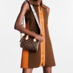 LOUIS VUITTON SpeedyBandoulière 20 Classic Old Flower Embroidery Logo Adjustable Detachable Shoulder Strap Coated Canvas Cowhide Trim Single Shoulder Crossbody Handbag Women's Brown - Image 10