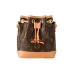LOUIS VUITTON NOE Detachable Adjustable Shoulder Strap Drawstring Cowhide Bucket Bag Handheld Single Shoulder Crossbody Bag Mini Women's Brown Old Flower - Image 3