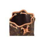 LOUIS VUITTON NOE Detachable Adjustable Shoulder Strap Drawstring Cowhide Bucket Bag Handheld Single Shoulder Crossbody Bag Mini Women's Brown Old Flower - Image 9