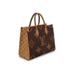 LOUIS VUITTON ONTHEGO Classic Old Flower All-match Commuting Jungle Bag Coated Canvas Tote Bag Tote Bag Shopping Bag One-shoulder Handbag Medium Size Women's Brown/Caramel Color Blocking - Image 3