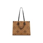 LOUIS VUITTON ONTHEGO Classic Old Flower All-match Commuting Jungle Bag Coated Canvas Tote Bag Tote Bag Shopping Bag One-shoulder Handbag Medium Size Women's Brown/Caramel Color Blocking - Image 6