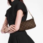 LOUIS VUITTON Marijuana General Classic Old Flower Canvas Cowhide Leather Trim Armpit Bag Handbag Shoulder Bag Regular Women's Brown - Image 10