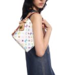 LOUIS VUITTON x Takashi Murakami Takashi Murakami Co-branded ALL IN BB Letter Logo White Tricolor Coated Canvas Leather Trim Handbag Shoulder Bag Women's White - Image 7