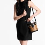 LOUIS VUITTON Cannes Classic Old Flower Fortune Bucket Coated Canvas Cowhide Trim Bucket Bag Handbag Single Shoulder Crossbody Bag Small Size Women's Brown - Image 9