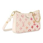 LOUIS VUITTON Easy Pouch on Strap Adjustable Detachable Shoulder Strap Zipper Open and Close Leather Single Shoulder Crossbody Bag Women's Gradient Strawberry Milk Powder White - Image 3