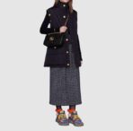 GUCCI Gucci GG Marmont Gold Vintage Double G Logo Stamping Leather Marmont 22 Chain Flip Bag Shoulder Bag Crossbody Bag Mini Women's Black - Image 9