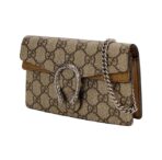 GUCCI Gucci Dionysus Tiger Head Buckle Old Flower Logo Canvas Leather Crossbody Shoulder Bag Super Mini Women's Ebony - Image 3