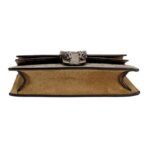 GUCCI Gucci Dionysus Tiger Head Buckle Old Flower Logo Canvas Leather Crossbody Shoulder Bag Super Mini Women's Ebony - Image 5