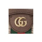 GUCCI Gucci Ophidia Old Flower Logo Striped Webbing Canvas Patchwork Round Cake Bag Chain Bag Single Shoulder Crossbody Bag Mini Women's - Image 8