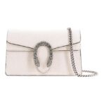 GUCCI Gucci Dionysus Diamond Tiger Buckle Chain Shoulder Strap Leather Chain Bag Flip Bag Shoulder Bag Crossbody Bag Super Mini Women's White