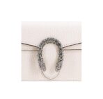 GUCCI Gucci Dionysus Diamond Tiger Buckle Chain Shoulder Strap Leather Chain Bag Flip Bag Shoulder Bag Crossbody Bag Super Mini Women's White - Image 6