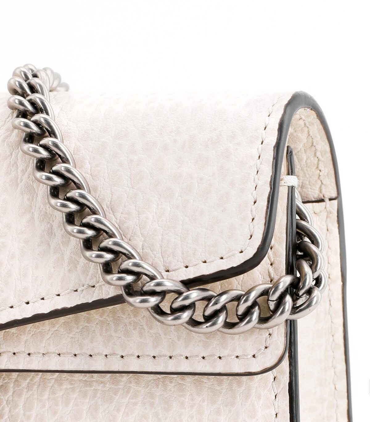 GUCCI Gucci Dionysus Diamond Tiger Buckle Chain Shoulder Strap Leather Chain Bag Flip Bag Shoulder Bag Crossbody Bag Super Mini Women's White - Image 8