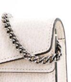 GUCCI Gucci Dionysus Diamond Tiger Buckle Chain Shoulder Strap Leather Chain Bag Flip Bag Shoulder Bag Crossbody Bag Super Mini Women's White - Image 8