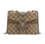 GUCCI Gucci Dionysus Tiger Head Buckle Old Flower Logo Chain Shoulder Strap Canvas Suede Crossbody Shoulder Bag Women's