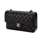 CHANEL Classic Flap CF Classic Chain Shoulder Strap Leather Wear Chain Diamond Grain Embossed Cowhide Crossbody Shoulder Bag Small Size Women's Black - Image 3