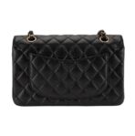 CHANEL Classic Flap CF Classic Chain Shoulder Strap Leather Wear Chain Diamond Grain Embossed Cowhide Crossbody Shoulder Bag Small Size Women's Black - Image 4