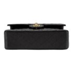 CHANEL Classic Flap CF Classic Chain Shoulder Strap Leather Wear Chain Diamond Grain Embossed Cowhide Crossbody Shoulder Bag Small Size Women's Black - Image 5