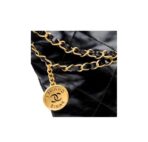 CHANEL Chanel 22Bag ultra-large capacity old gold logo gold coin leather chain diamond bag king of the year cowhide tote bag tote bag shopping bag mother bag shoulder bag small size women's black - Image 6