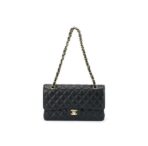 CHANEL Classic Flap CF Classic Diamond Gold Buckle Chain Shoulder Strap Leather Chain Caviar Cowhide Bag Cross-body Bag Shoulder Bag Medium Size Women's Black