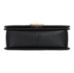 CHANEL Leboy gold buckle diamond flap bag caviar cowhide shoulder bag cross-body bag medium size women's black - Image 5