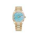 ROLEX Rolex Sunday Calendar Automatic Mechanical Movement Date Display Women's Watch Swiss Watch 36mm Blue Dial Gold Case Gold Strap