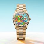 ROLEX Rolex Sunday Calendar Automatic Mechanical Movement 100m Waterproof Women's Watch Swiss Watch 36mm Blue Dial K Gold 18k Gold Case K Gold 18k Yellow Gold Strap