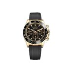 ROLEX Cosmic Datona Series Automatic Mechanical Movement Waterproof Chronograph Black Timepiece Diamond Men's Watch Swiss Watch 40mm Black Dial K Gold 18ct Gold Case