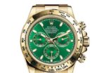 ROLEX Cosmology Datona Series Mechanical Movement Chronograph 100m Waterproof Men's Swiss Watch 40mm Green Dial 18ct Gold Case Oyster Steel 18ct Gold Strap