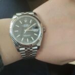 ROLEX Rolex Log Series Automatic Mechanical Movement 100m Waterproof Men's Swiss Watch 41mm Black Dial Yellow Gold Steel Case Oyster Steel Strap - Image 3