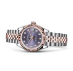 ROLEX Women's Log Series Automatic Mechanical Movement 18k Rose Gold Diamond Watch 28mm Diamond Watch Women's Watch Swiss Watch 28mm Purple Dial - Image 3