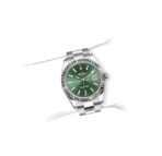 ROLEX Rolex Log Series Automatic Mechanical Movement Waterproof Day Luminous Men's Watch Swiss Watch 41mm Green Dial Oyster Steel 18K White Gold Case Oyster Steel Strap - Image 4