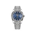 ROLEX Rolex Log Series Automatic Mechanical Movement 100m Waterproof Men's Watch Swiss Watch 41mm Blue Dial Oyster Steel Strap