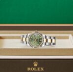 ROLEX Rolex Log Series Automatic Mechanical Movement Waterproof Date Display Olive Green Dial Women's Swiss Watch 31mm Green Dial Oyster Steel Case Oyster Steel Strap - Image 4