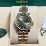 ROLEX Rolex Log Series Automatic Mechanical Movement Waterproof Date Display Olive Green Dial Women's Swiss Watch 31mm Green Dial Oyster Steel Case Oyster Steel Strap - Image 5