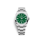 ROLEX Oyster Perpetual Automatic Mechanical Movement Waterproof Fashion Women's Watch Swiss Watch 36mm Green Dial Oyster Steel Case Oyster Steel Strap