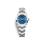 ROLEX Oyster Perpetual Automatic Mechanical Movement 100m Waterproof Women's Watch Swiss Watch 28mm Blue Dial Oyster Steel Case Oyster Steel Strap