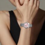 ROLEX Rolex Women's Log Series Automatic Mechanical Movement 100m Waterproof Women's Watch Swiss Watch 28mm Pink Dial Oyster Steel Strap - Image 6