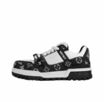 LOUIS VUITTON Trainer Maxi Little Fatty Embossed Print Wear-resistant Low-top Sneakers Men's and Women's Same Style Black and White