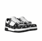 LOUIS VUITTON Trainer Maxi Little Fatty Embossed Print Wear-resistant Low-top Sneakers Men's and Women's Same Style Black and White - Image 4